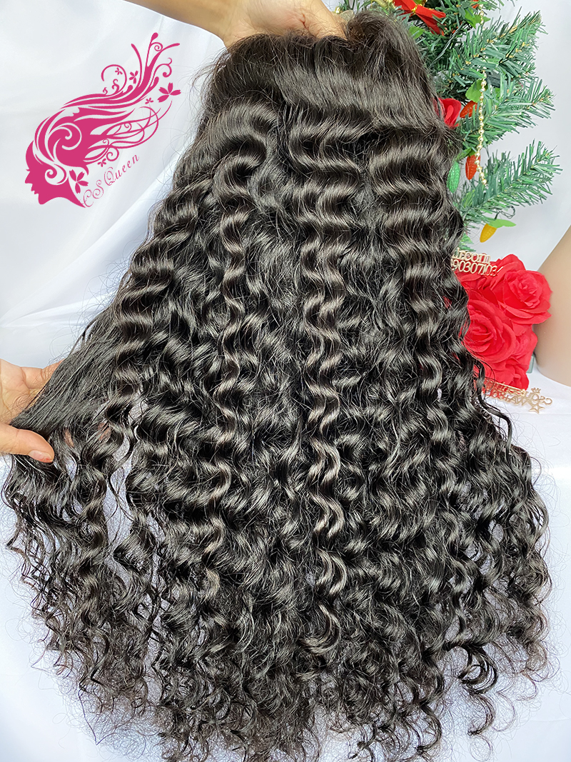 Csqueen 9A Hair Loose Curly 13*4 HD lace Frontal wig 100% Human Hair HD Wig 180%density